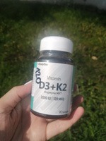 Витамин Д, Д3 + К2. Vitamin D3 2000 МЕ (IU) + K2 (120 мкг). 90 капсул (софтгель). #8, Oля Ф.