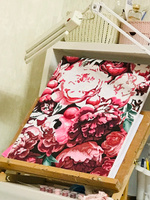 Картина по номерам Школа талантов, цветы "Пионы" на холсте 40х50 см с подрамником, подарок #8, Галия З.