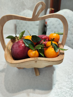 Складная корзина в форме яблока для фруктов, овощей и конфет / Подставка под горячее #5, Миляуша Н.