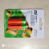 Аккумуляторные батарейки Mirex пальчиковые АА 2000 mAh Ni-Mh 1,2V 2 шт #17, Алексей М.