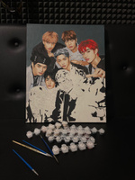 Stray Kids K-POP Музыка  Корейская группа картина по номерам на холсте 40х50 #26, Оксана К.
