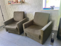 Кресло-кровать Стандарт + ФОКУС- мебельная фабрика 80х80х87 см оливковый #2, Ольга Б.