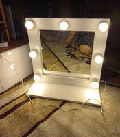 Зеркало гримерное с подсветкой лампочками 50х50 см #3, Татьяна Ф.