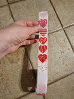 Рулон наклеек "Розовые сердечки", стикеры сердца поощрительные, 500 шт, маленькие, 2,5 см #16, Нина Ш.