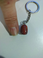 Брелок-талисман из красный яшмы защитный (натуральный камень, оберег, амулет, на ключи сумку сувенир) #2, Наталья С.