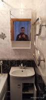 Шкаф в ванную с зеркалом навесной 74х17,3х40 см шкафчик с полками и дверцами для ванной комнаты, мебель в прихожую Кео ШКН-140 Белый #65, Роман В.