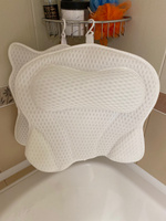 Релакс подушка для ванны 3D на присосках с подголовником для головы и шеи , 1 штука . цвет белый #1, Габриэлла Н.