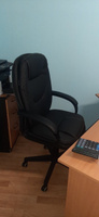 Кресло компьютерное для руководителя Бюрократ CH 668, эко-кожа, черный. Офисное кресло с механизмом качания #177, Елена Л.
