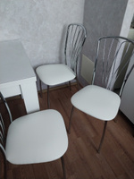 сиденье для стула, трапеция ,экокожа ,38х38x4 см , цвет белый #8, Татьяна С.
