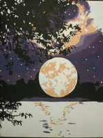 Картина по номерам 40х50 на холсте с подрамником "Лунная ночь" #63, Татьяна Н.