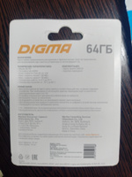 Карта памяти microSDXC 64Gb Class10 Digma CARD30 + adapter #70, Ринат С.