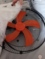 Мощный напольный вентилятор 3 скорости 5 лопастей крепкий оранжевый черный #3, Юлия Б.