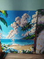 Картина по номерам пейзаж "Пляж", холст на подрамнике 40x50 #14, Елена Г.