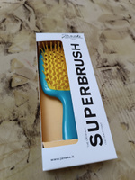 Janeke SUPERBRUSH Щетка для волос, 86SP226TSE, голубой, желтый 20,3-8,5-3,1 см #17, Сергей Юрьевич Ц.