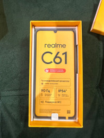 realme Смартфон С61 Ростест (EAC) 8/128 ГБ, зеленый, темно-зеленый #49, Владимир Б.