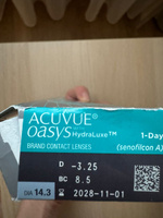 Контактные линзы для глаз однодневные Acuvue Oasys 1-Day 30 шт 8.5 -3.25 #31, Роман Е.