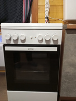 Комбинированная плита с электрической духовкой Gorenje GK5A42WF-B, 50 см, с конвекцией, электроподжиг кнопкой, приготовление замороженных блюд, белая #23, Ирина С.