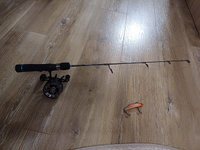 Катушка мультипликаторная для зимней ловли Admiral Fishing Reel 60(3+1bb), с курком, рукоять слева, передаточное отношение 3,2:1, цвет шпули металик #27, Афанасьев А.