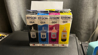 NEW Чернила для принтеров Epson, комплект T664/673 для L100, L110, L120, L200,L222, L210, L300, L350, L355, L550, L1300, L132, L222, L312, L364, L366, L456, L382, L386, L3050. 4x100мл., краска для принтера epson, чернила для принтера #8, Алексей И.