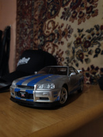 Коллекционная модель машинки Nissan Skyline GT-R R34 (Ниссан ГТР) масштаб 1:24 #25, Женя Р.