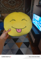 Декоративная подушка Смайлик Эмоджи Emoji Самая глупая шутка Crazy, 28 см #23, Анастасия.