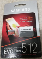 Карта памяти Micro SD 5357 ГБ для Samsung EVO Plus class 10 (MB-MC512HA/RU). #4, Федор А.