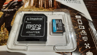 Kingston карта памяти MicroSD 128GB Canvas Go Plus, Class10 UHS-I U3 V30 A2 + SD адаптер / SDCG3/128GB #2, Илья Н.