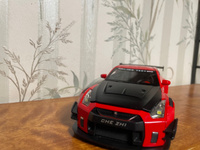 Коллекционная модель машинки Nissan Skyline GT-R R35 (Ниссан ГТР) Годзилла, масштаб 1:24, открываются двери, капот, багажник, свет фар, звук мотора #36, Ляйсан М.