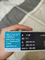 Контактные линзы для глаз однодневные Acuvue Oasys 1-Day / Акувью Оазис 1 day / 90 шт / 8.5 / -4.00 #39, Роланд А.