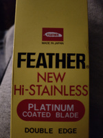 Двусторонние лезвия японские для Бритвы FEATHER "New Hi-Stainless", в диспенсере, классические, для T-образных бритв и шаветок 20 упаковок 200шт #2, Макс