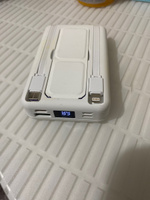 Повербанк для айфона магнитный с быстрой беспроводной зарядкой 10000 mAh Power bank MagSafe пауэрбанк для телефона белый iPhone 12/13/14/15 #28, Тимур А.