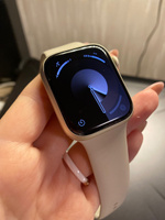 Комплект 3 штуки. Глянцевая гидрогелевая пленка для Apple Watch 7, 8, 9 45 mm #7, Шабалина Н.