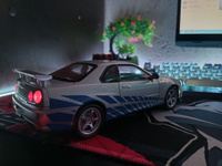 Коллекционная модель машинки Nissan Skyline GT-R R34 (Ниссан ГТР) масштаб 1:24 #62, .