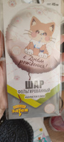 Воздушный шар фольгированный С Днем Рождения Котик усатый 45см #7, Анна М.