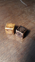 Celtic Dice Игральные кубики (кости), 16мм., 2 шт., из экзотического дерева с уникальным дизайном #28, Михаил Б.