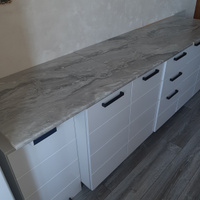Столешница для кухни Скиф 800х600x26мм с кромкой. Цвет - Паладина серая #49, Наталья Д.