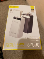 Повербанк 60000mah, внешний аккумулятор с 4 разъёмами USB, powerbank #24, Кристина