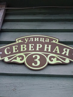 Адресная табличка светонакапливающая на дом 510х240 мм. "Домовой знак", коричневая, из алюминиевого композита и светонакапливающей пленки FES , УФ печать не выгорает #39, Елена А.