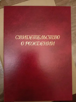 Обложка - папка для СВИДЕТЕЛЬСТВА О РОЖДЕНИИ, А4, красная, с оттиском, 1шт. #2, Вероника П.