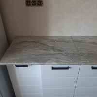 Столешница для кухни Скиф 800х600x26мм с кромкой. Цвет - Паладина серая #51, Наталья Д.