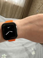 Силиконовый ремешок, браслет для Apple Watch размер 42 44 45 49 mm, оранжевый #7, Станислав Г.