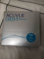 Контактные линзы для глаз однодневные Acuvue Oasys 1-Day / Акувью Оазис 1 day / 90 шт / 8.5 / -4.00 #37, Роланд А.