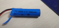 Аккумулятор 14500 3.7v, 1000mAh, разъем SM-2P #7, Александр К.