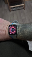 Силиконовый ремешок, браслет для Apple Watch размер 42 44 45 49 mm, серо - голубой #30, Александр М.