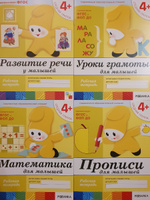 Рабочие тетради для обучения детей 4-5 лет. Для дошкольников. Подготовка к школе. ОТ РОЖДЕНИЯ ДО ШКОЛЫ. 4+. ФГОС. Одна тетрадка / Комплект из 4 (математика, прописи, развитие речи, грамота) | Денисова Дарья, Дорожин Ю. #3, Майя О.