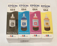 NEW Чернила для принтеров Epson, комплект T664/673 для L100, L110, L120, L200,L222, L210, L300, L350, L355, L550, L1300, L132, L222, L312, L364, L366, L456, L382, L386, L3050. 4x100мл., краска для принтера epson, чернила для принтера #2, Владимир П.