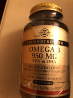 Solgar, Omega 3 "Омега-3", 950 мг, 100 капсул #75, Александр М.