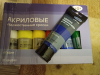 Краски акриловые художественные 12 цветов 75 мл, большой набор акрила в тубах #28, Наталья П.