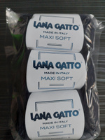 Пряжа Lana Gatto - Maxi Soft (10214 - чернильный), 90м/50г, 3 шт. (Лана Гатто - Макси Софт/Maxisoft) #58, Ольга М.