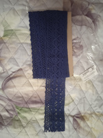 Кружево вязаное, шир 50 мм * уп 2,5 м цвет темно - синий для шитья, рукоделия и творчества #49, Наталия К.